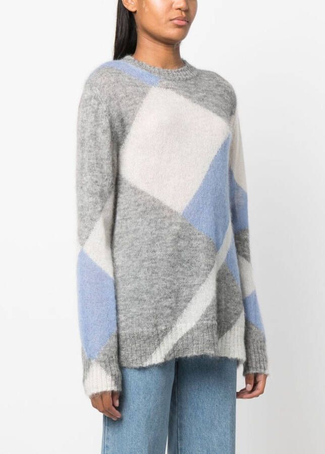 P.A.R.O.S.H. Trui met geometrisch patroon Blauw