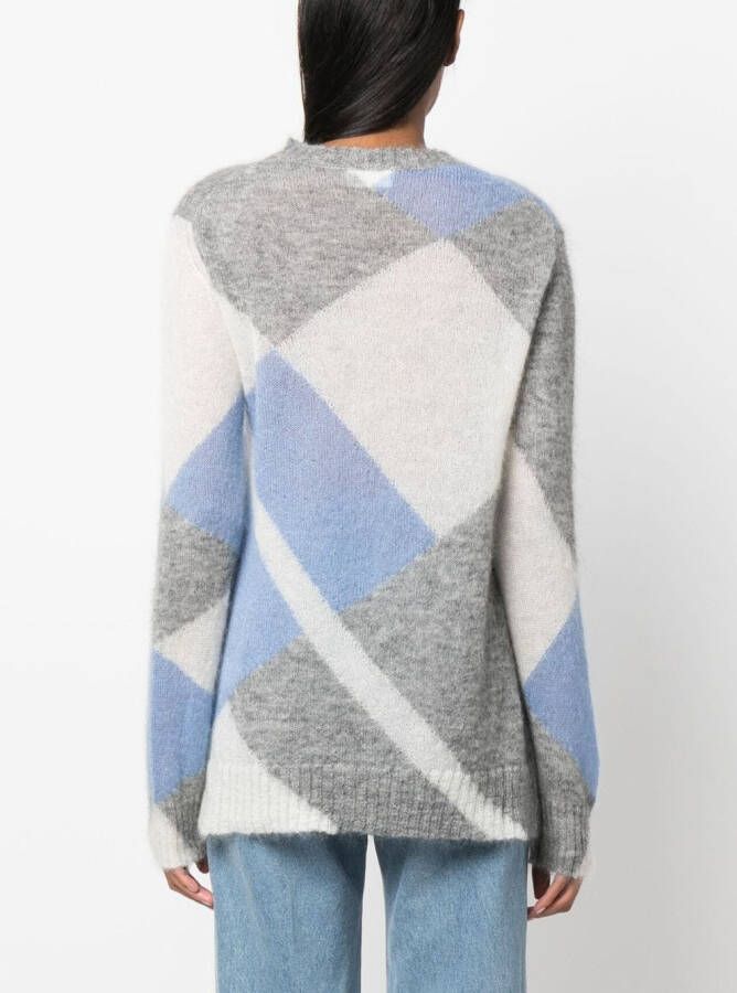 P.A.R.O.S.H. Trui met geometrisch patroon Blauw