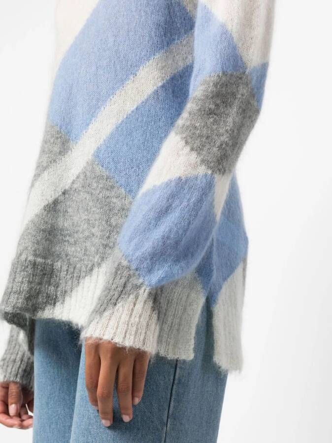 P.A.R.O.S.H. Trui met geometrisch patroon Blauw