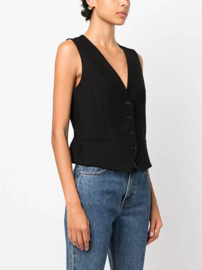 P.A.R.O.S.H. Gilet met knopen Zwart