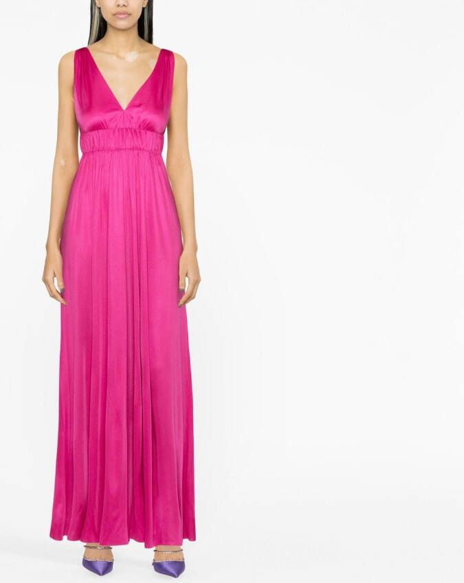 P.A.R.O.S.H. Geplooide maxi-jurk Roze