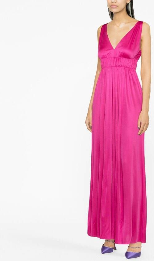 P.A.R.O.S.H. Geplooide maxi-jurk Roze