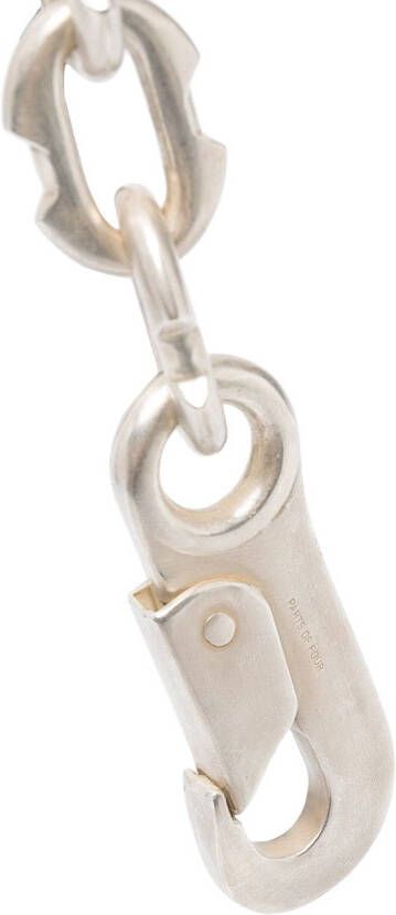 Parts of Four Ketting met dubbele gesp Zilver