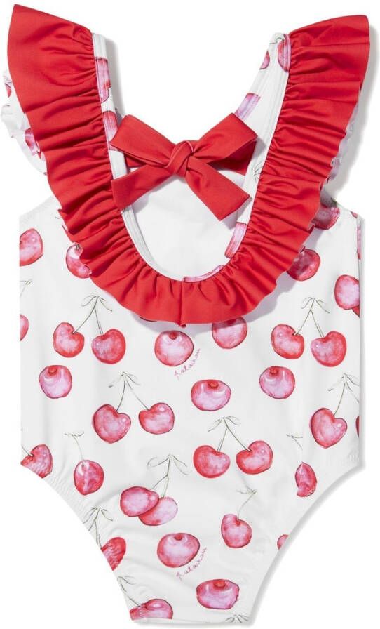 Patachou Badpak met ruches Rood