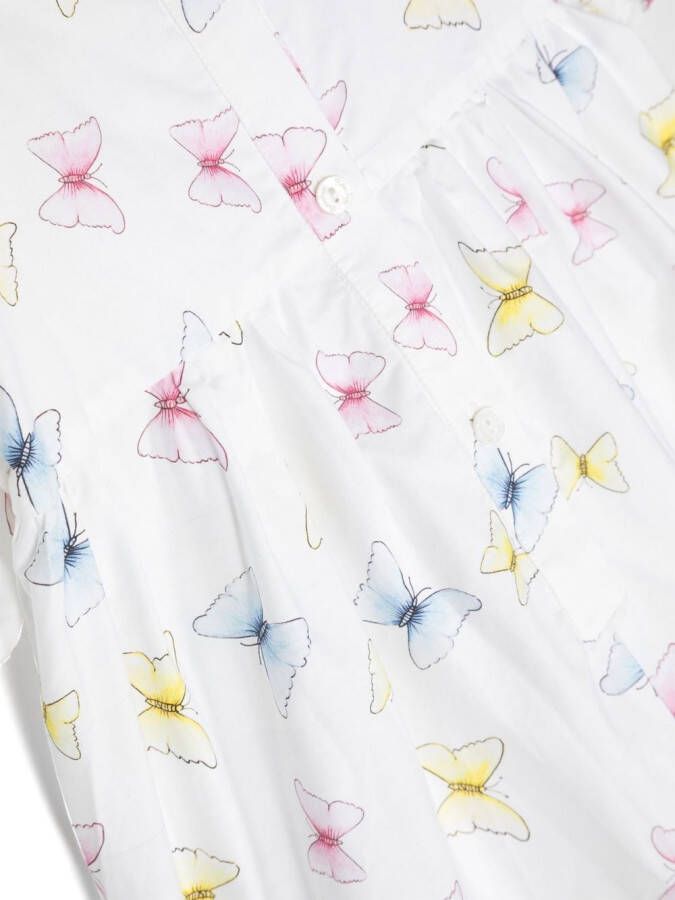 Patachou Jurk met vlinderprint Wit