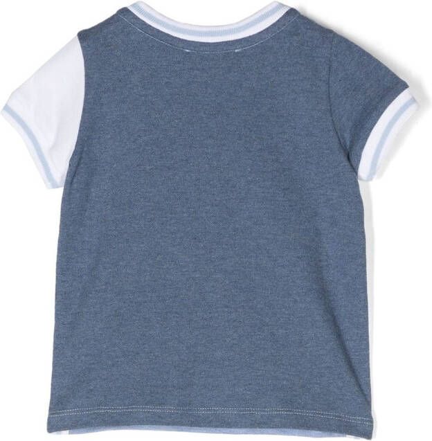 Patachou T-shirt met colourblocking Blauw