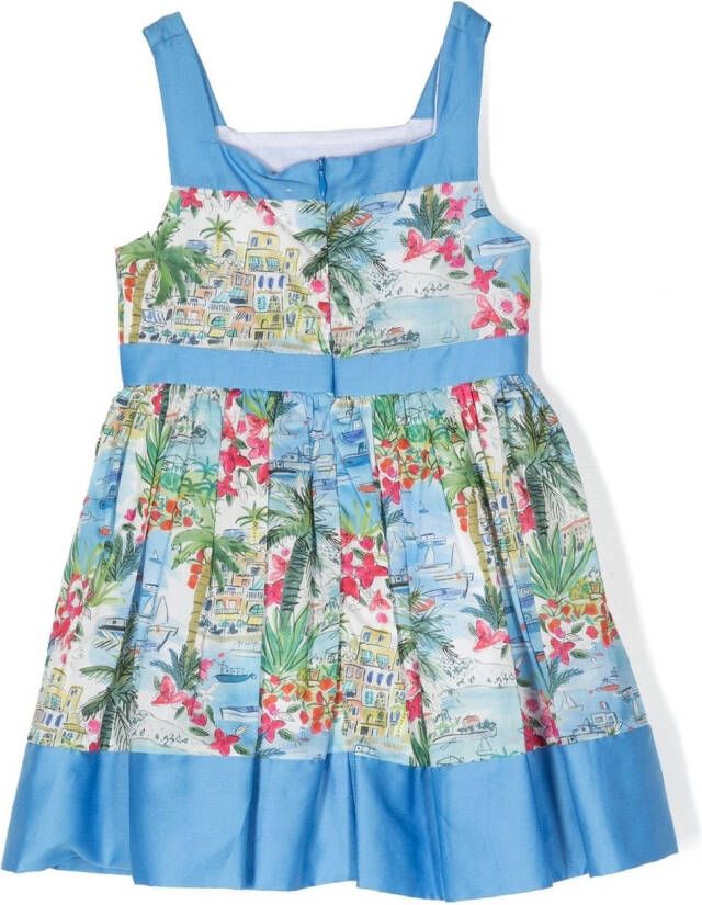 Patachou Flared jurk Blauw