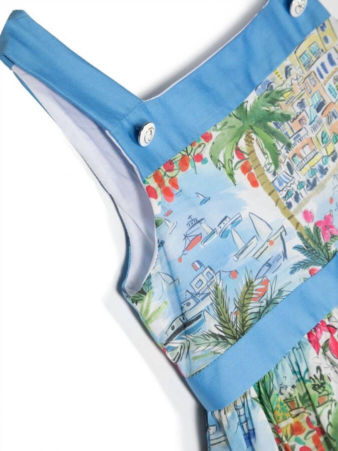 Patachou Flared jurk Blauw