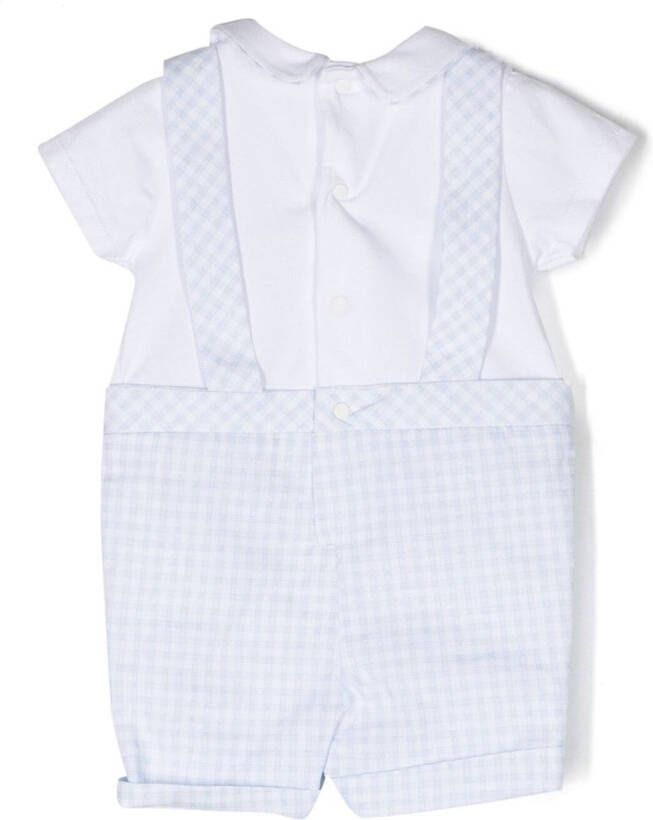 Patachou Geruite romper Blauw