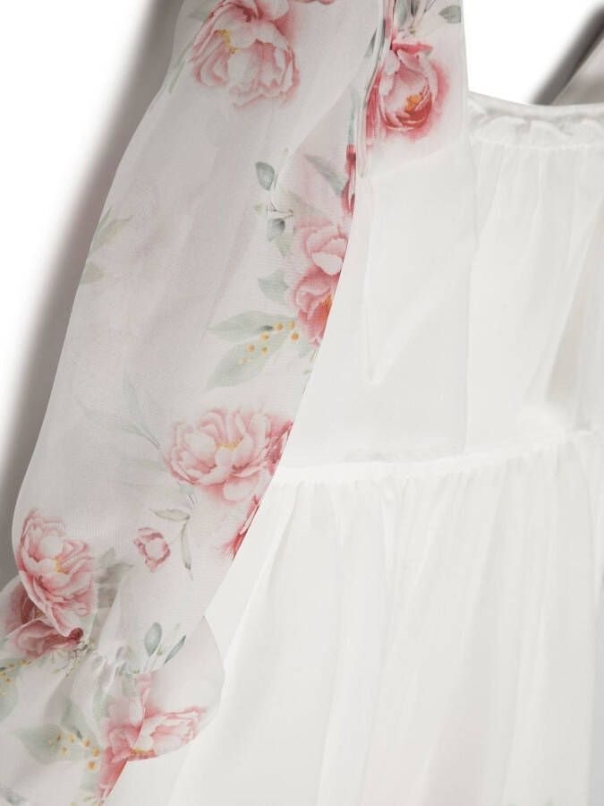 Patachou Jurk met rozenprint Wit