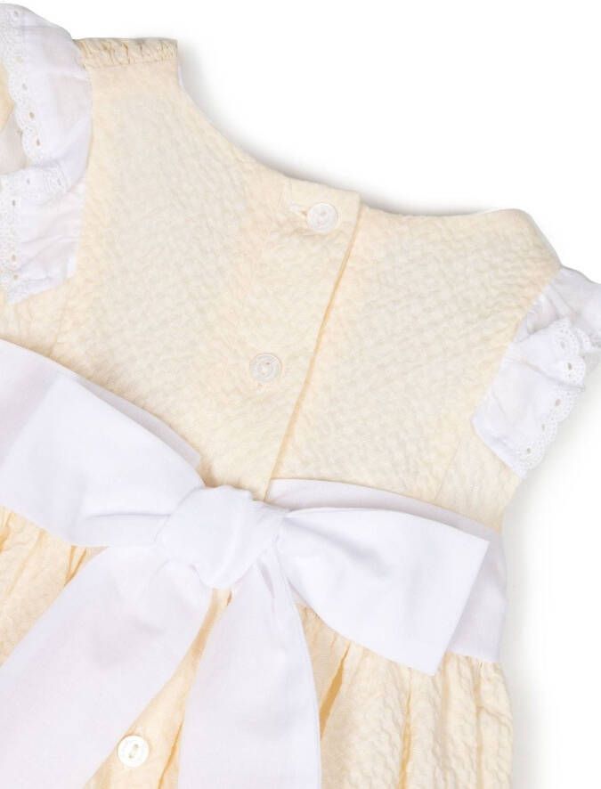 Patachou Jurk met strikdetail Geel