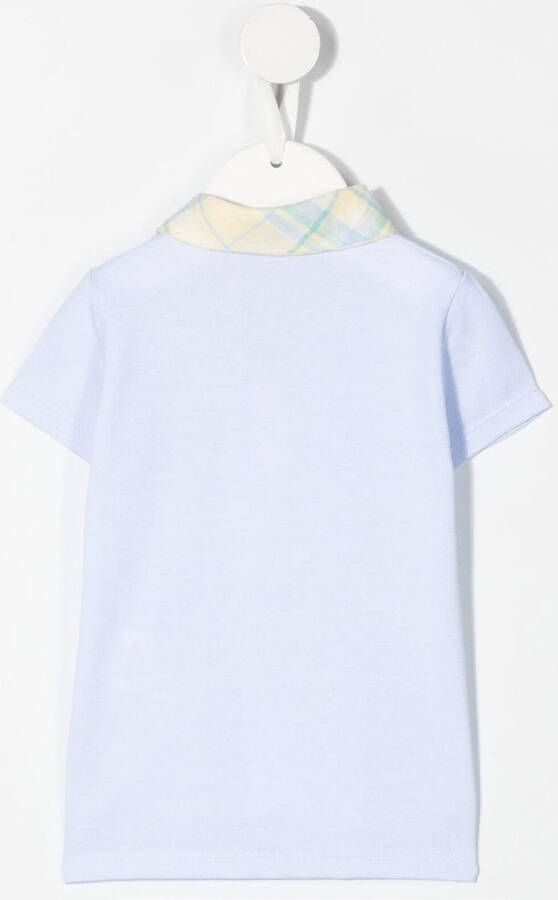 Patachou Poloshirt met geborduurd logo Blauw