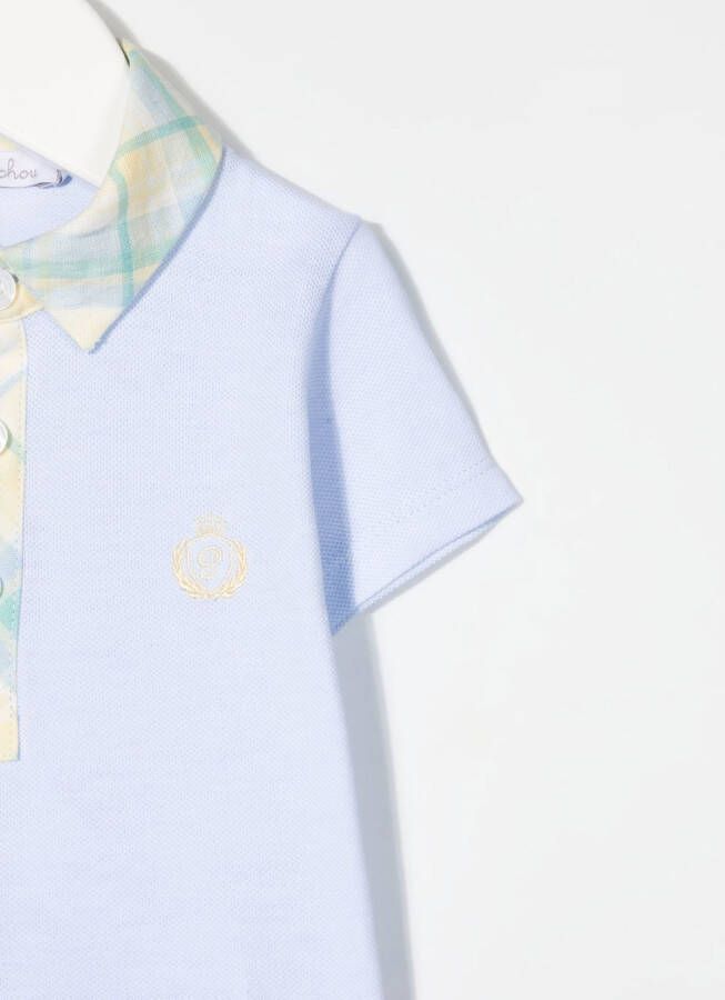 Patachou Poloshirt met geborduurd logo Blauw
