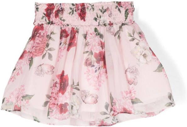 Patachou Rok met bloemenprint Roze