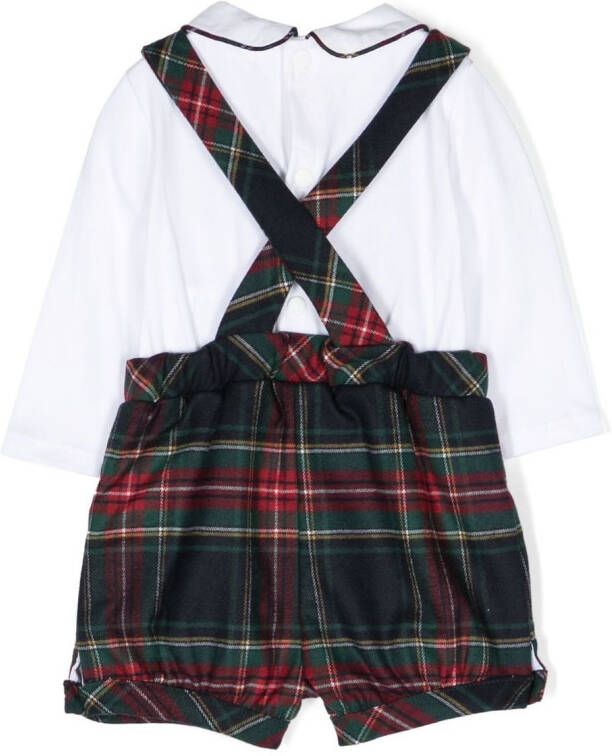 Patachou Romper met tartan ruit Blauw