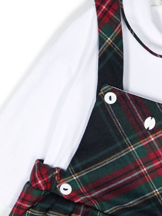 Patachou Romper met tartan ruit Blauw