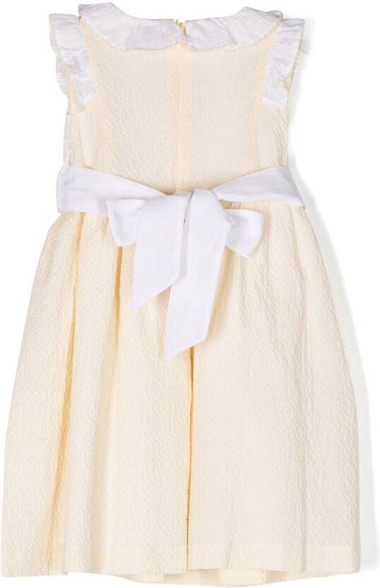 Patachou Jurk met gestrikte taille Geel