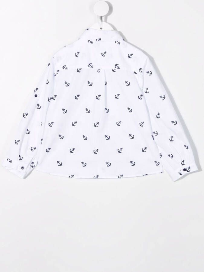 Patachou Shirt met anker print Wit