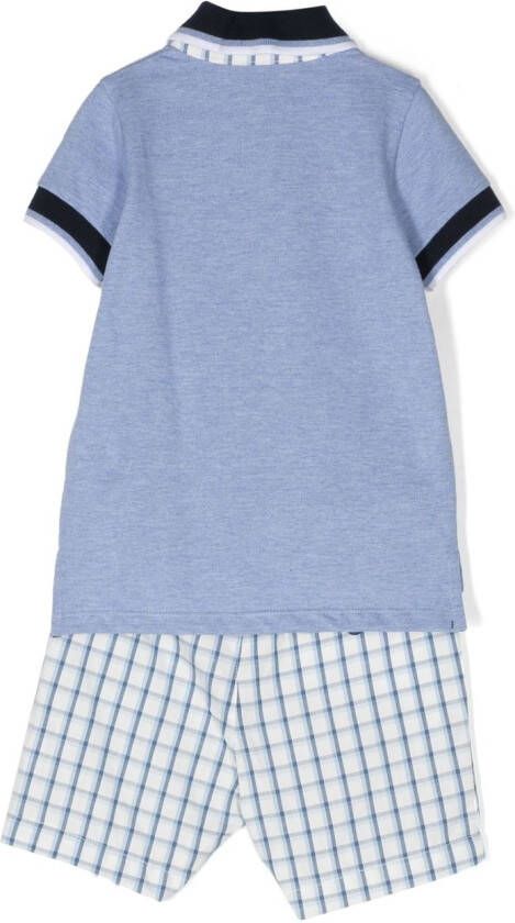 Patachou Shorts en poloshirt Blauw