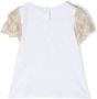 Patachou T-shirt met kanten mouwen Wit - Thumbnail 2