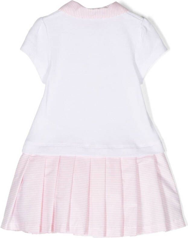 Patachou T-shirtjurk met ruchemouwen Roze