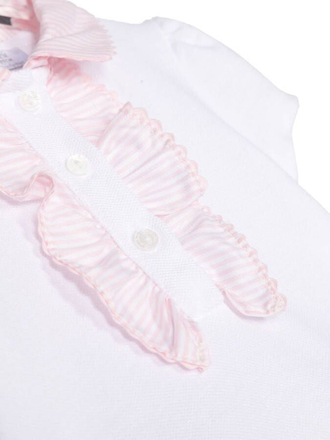 Patachou T-shirtjurk met ruchemouwen Roze