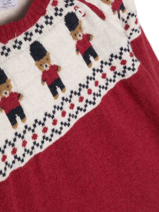 Patachou Trui met teddybeerprint Rood