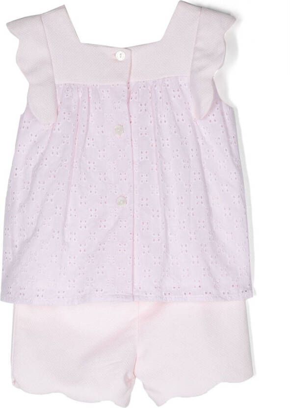 Patachou Tweedelige set met gewelfde afwerking Roze