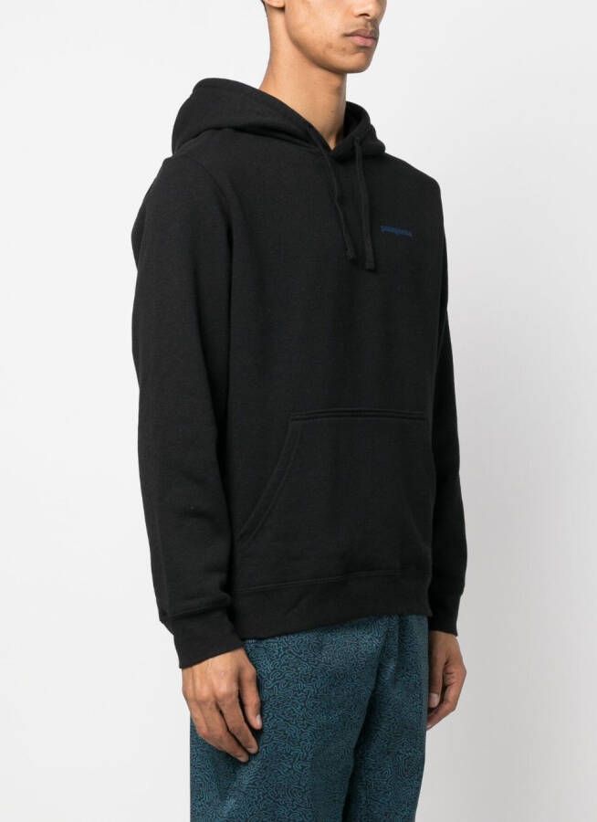 Patagonia Hoodie met logoprint Zwart