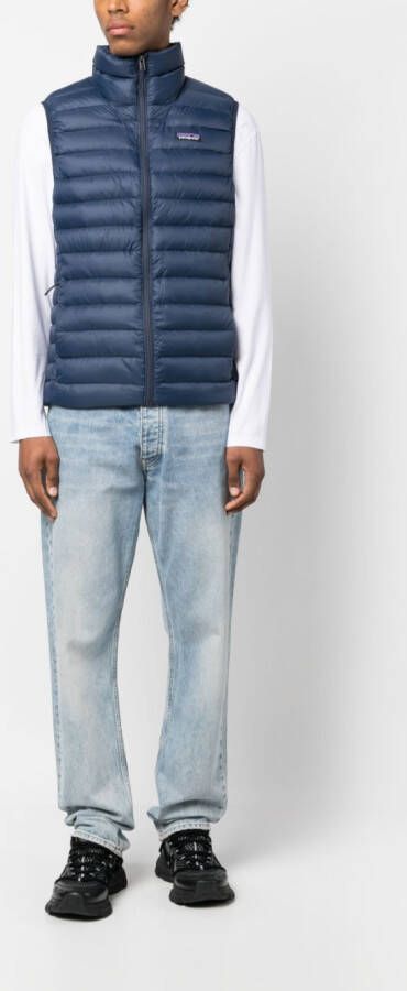 Patagonia Bodywarmer met logopatch Blauw
