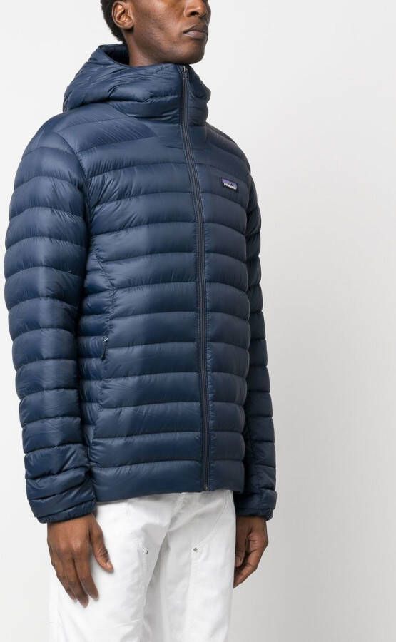 Patagonia Donsjack met logopatch Blauw