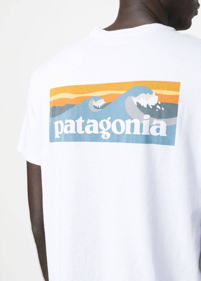 Patagonia T-shirt met opgestikte zak Blauw