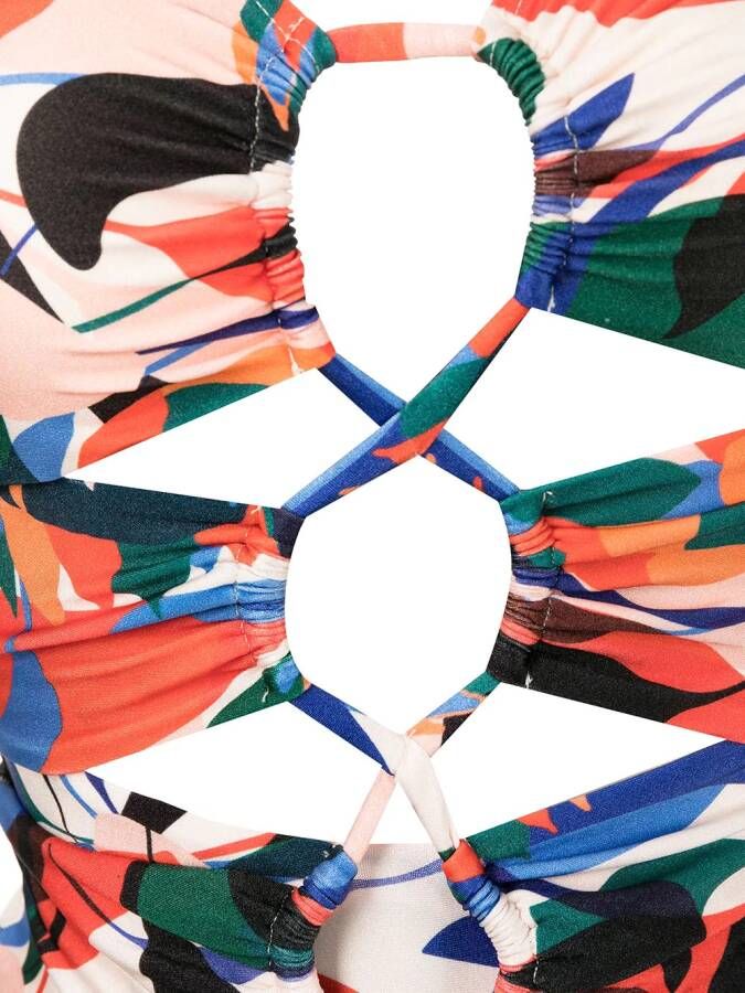 PatBO Badpak met abstracte print Veelkleurig
