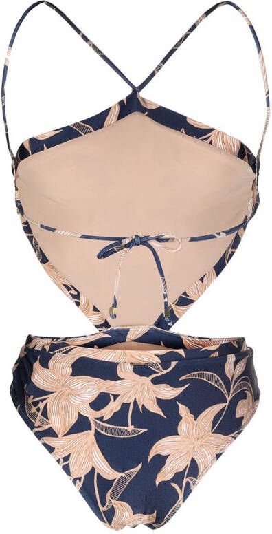 PatBO Badpak met bloemenprint Blauw