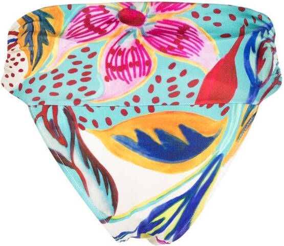 PatBO Bikinislip met bloemenprint Groen