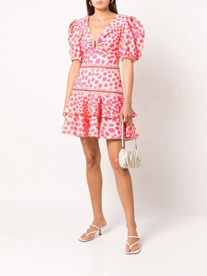 PatBO Mini-jurk met stippen Roze