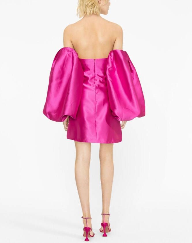 PatBO Off-shoulder mini-jurk Roze