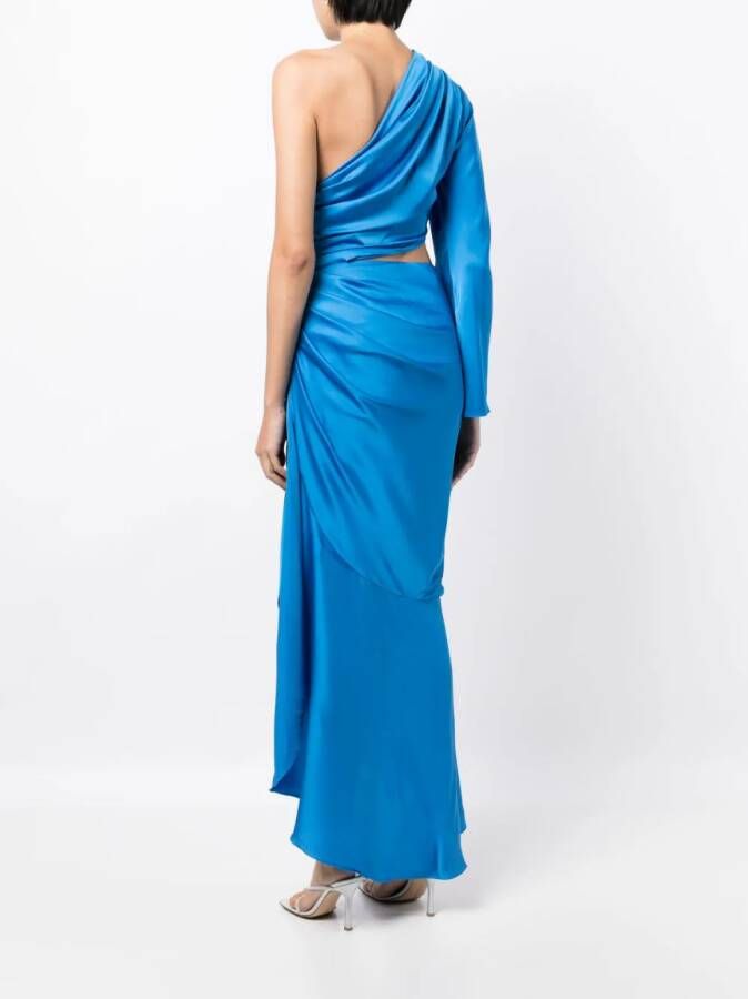 PatBO Gedrapeerde jurk Blauw
