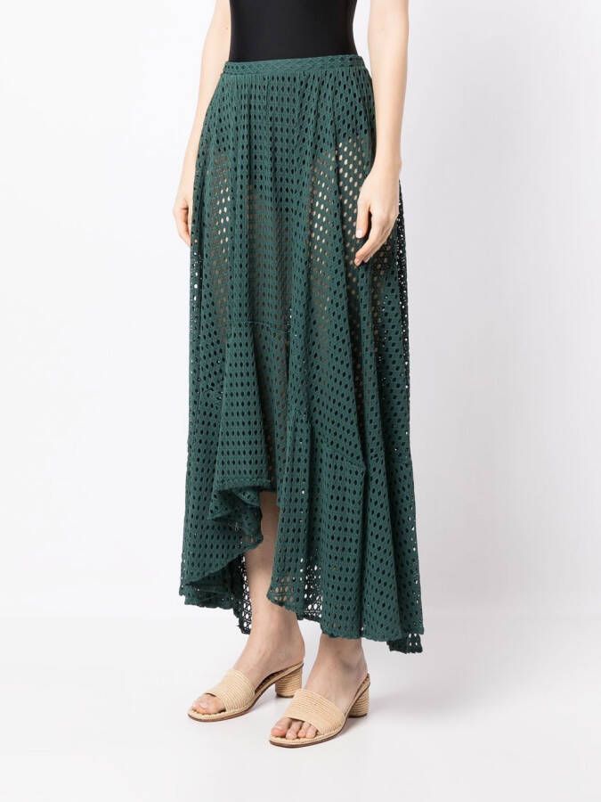 PatBO Rok met gingham ruit Groen