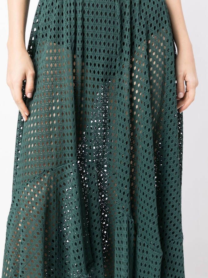 PatBO Rok met gingham ruit Groen