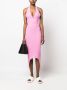 Patou Asymmetrische halterjurk Roze - Thumbnail 2