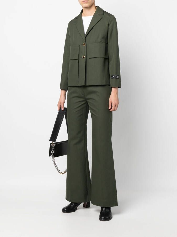 Patou Blazer met enkele rij knopen Groen