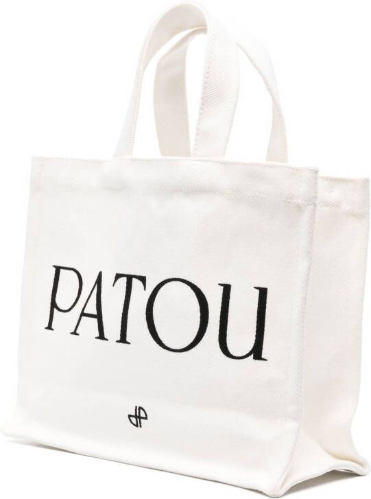Patou Kleine canvas shopper Wit