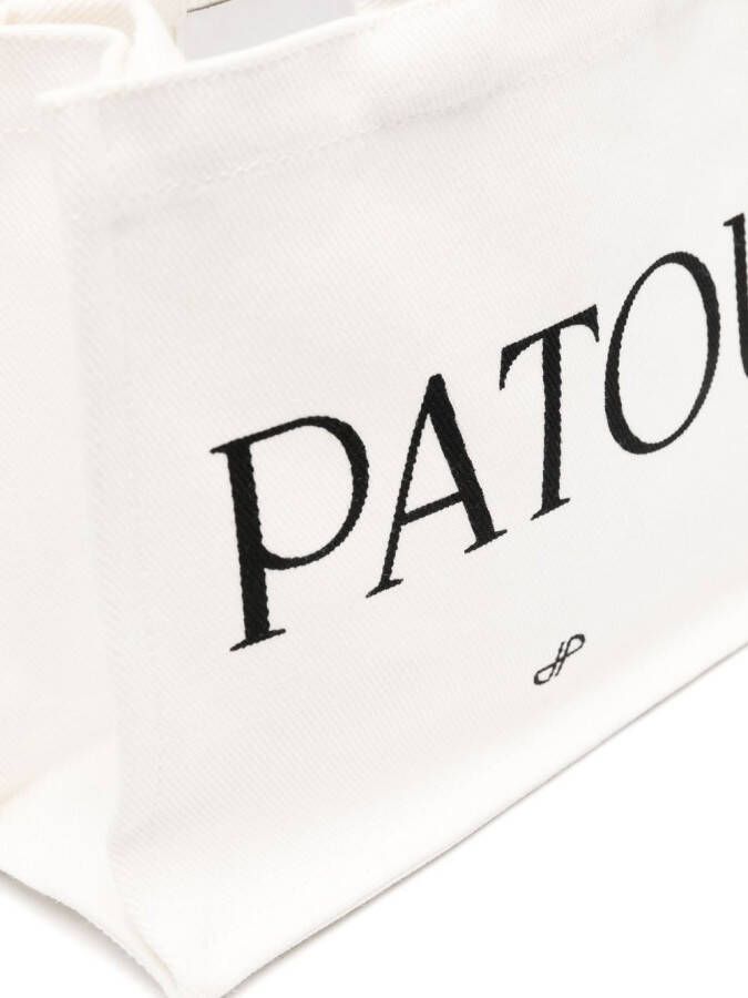 Patou Kleine canvas shopper Wit