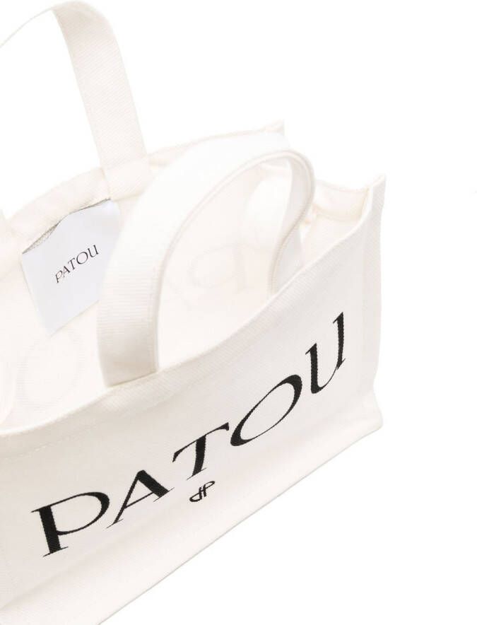 Patou Kleine canvas shopper Wit