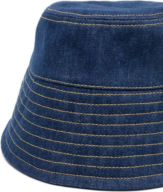 Patou denim vissershoed Blauw