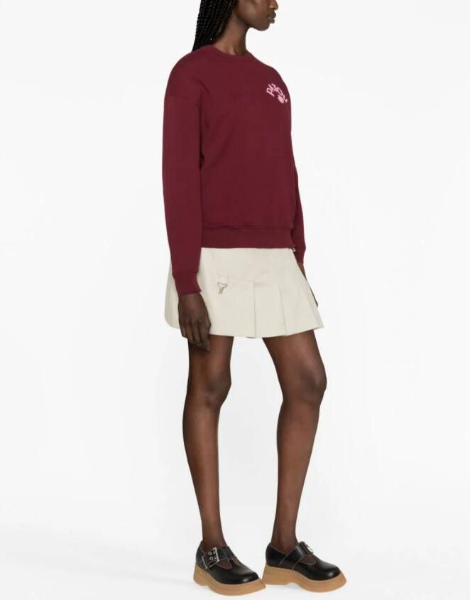 Patou Sweater met geborduurd logo Rood
