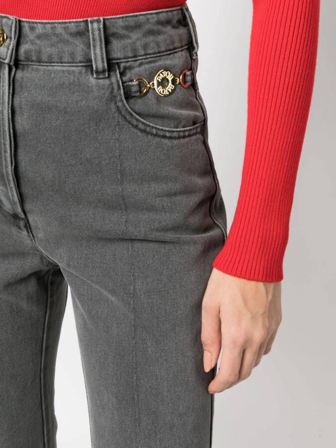 Patou Jeans met geborduurd logo Grijs