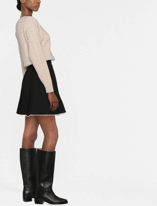 Patou Kabelgebreide trui Beige