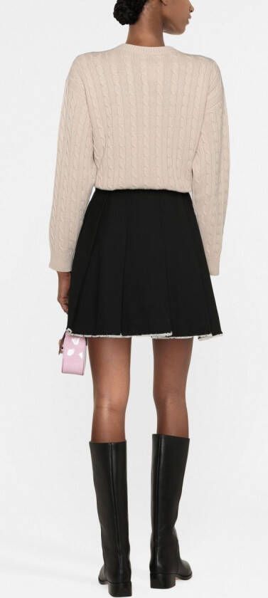 Patou Kabelgebreide trui Beige